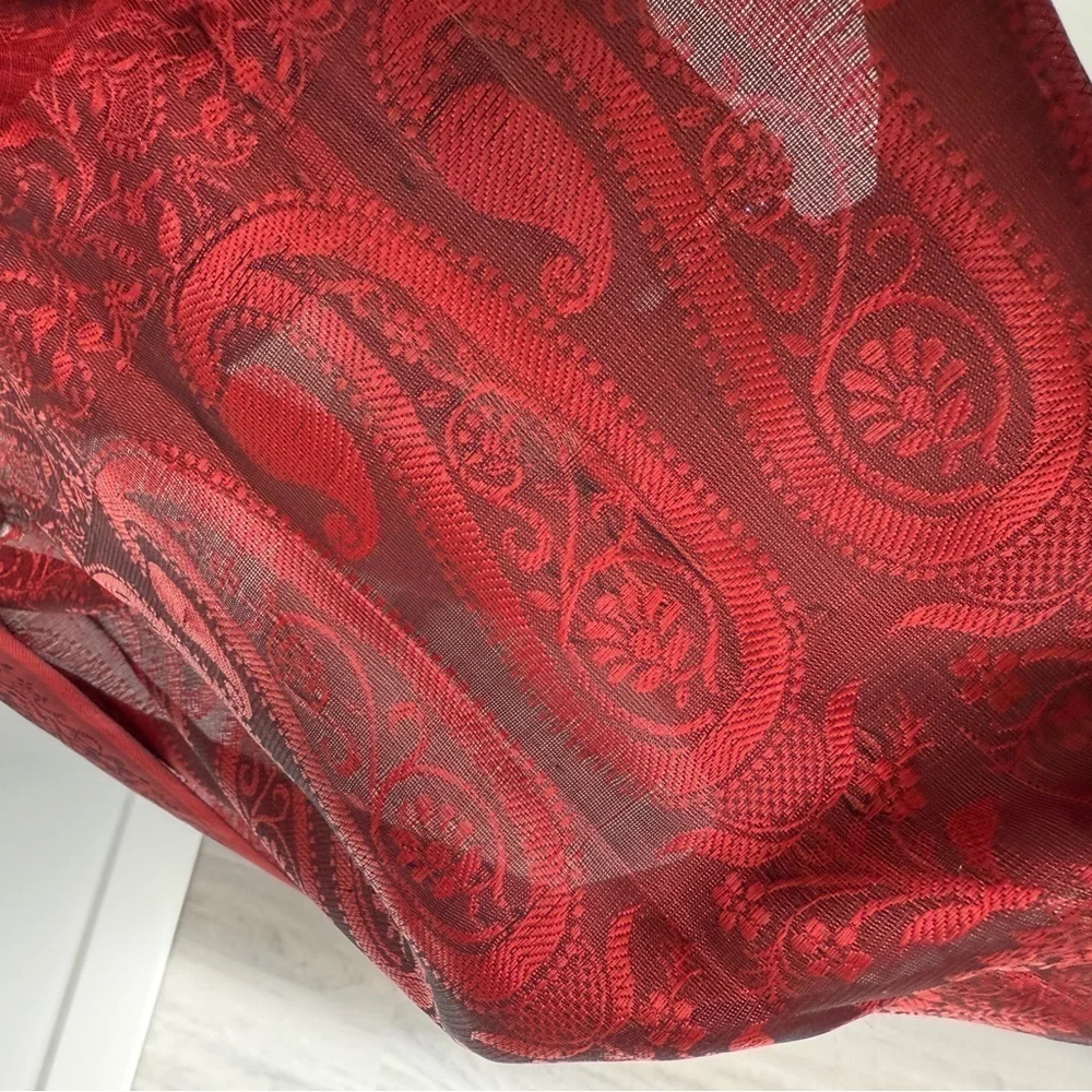 Sheer Women's Red Shawl Scarf 22x69